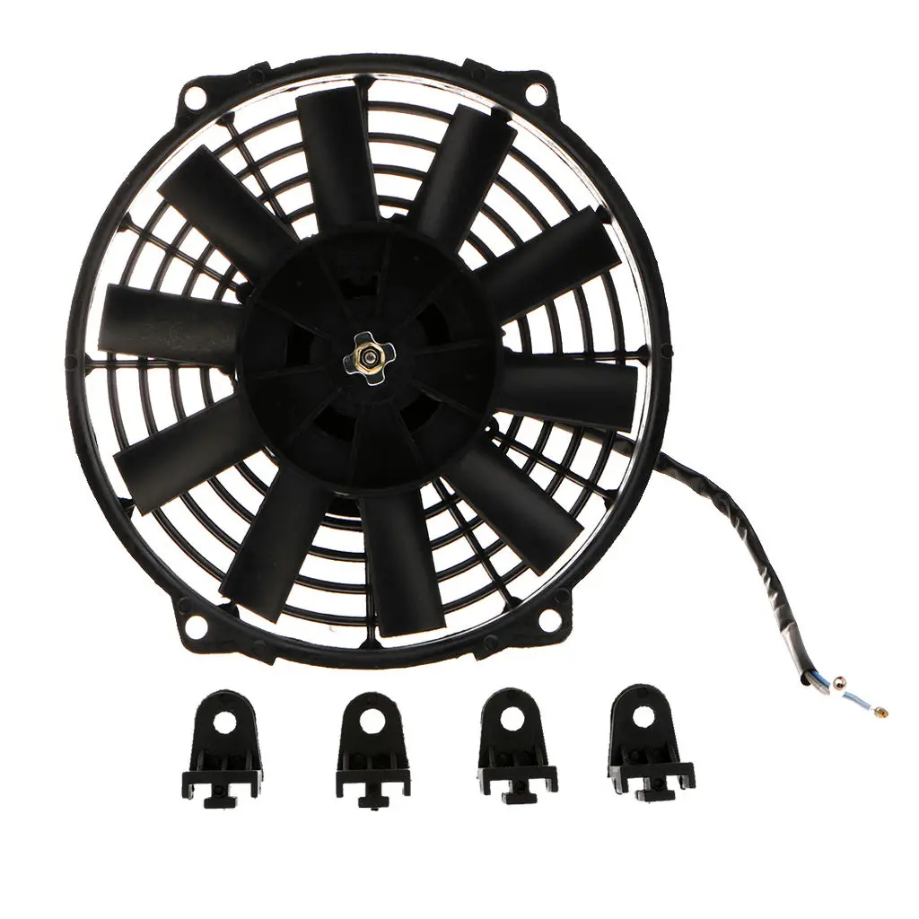 9 inch-12 inch Diameter Car Motorcycle Radiator Cooling Fan Heat Dissipation 80W 12V Stable Performance
