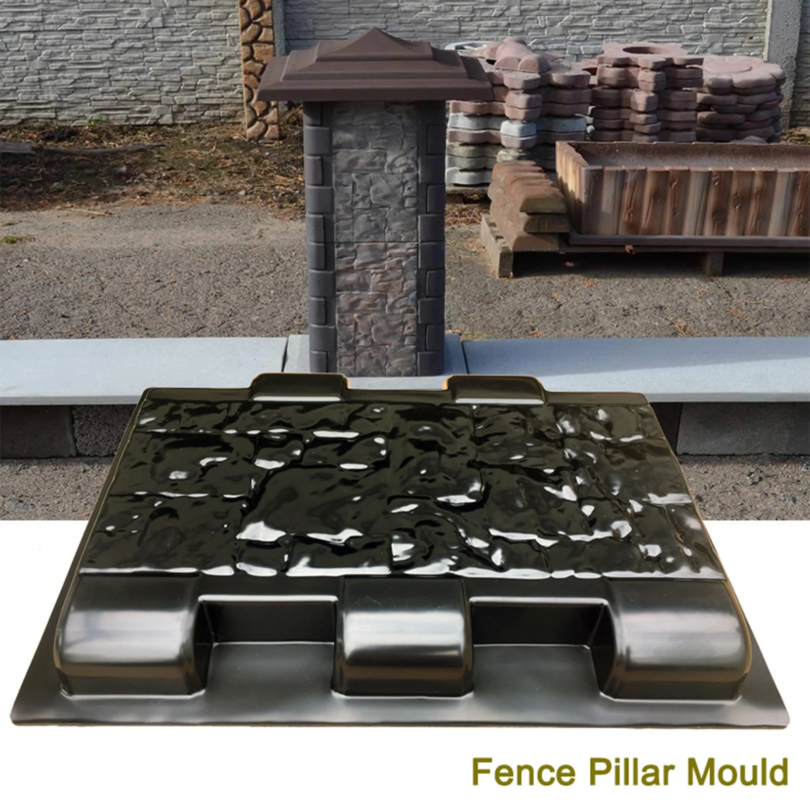 Garden Fence Mold DIY Cement Concrete Mould for Outdoor Lawn Driveway Decor