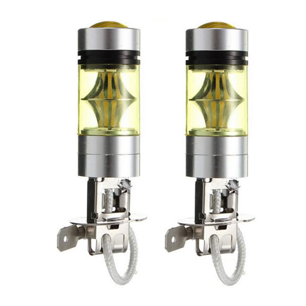 2PCS   100W 2323 LED 4300K YELLOW Projector Fog Driving Light Bulbs