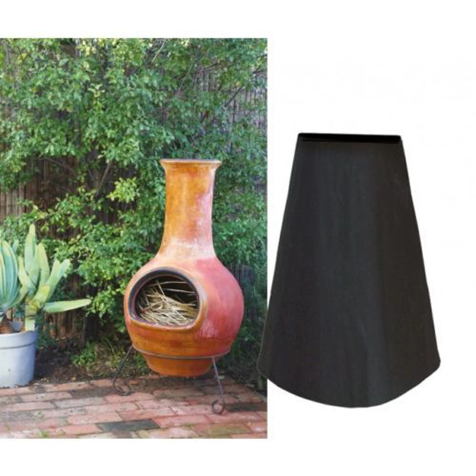 1 Piece Lawn Yard Patio Chiminea Covers Outdoor Fire Pit Dust Sun Protection Waterproof Garden Fire Pit Cover Supplies