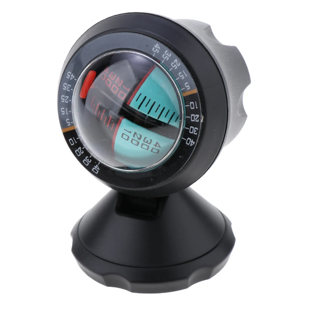 Multifunction Car Inclinometer Slope Outdoor Measure Tool Survival Vehicle Compass Gradient Balancer
