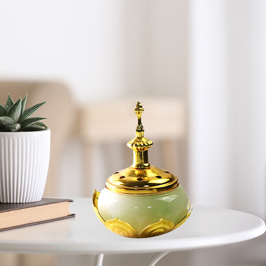 Modern Lotus Incense Burner Holder Frankincense Censer Indoor Bedroom Hotel Meditation Aromatherapy Home Fragrances Decor