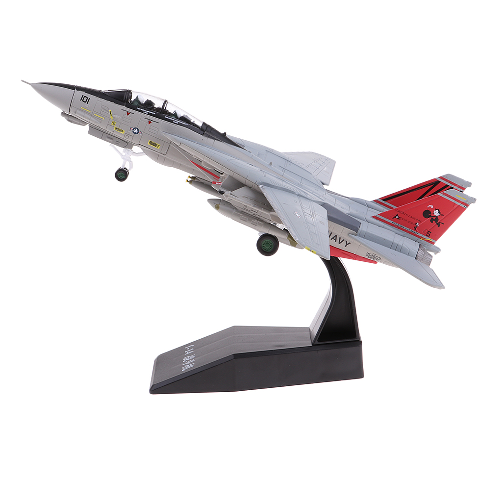 1/100 USA F-14 Fighter Aircraft Airplane Model W/ Display Stand Kids Gift
