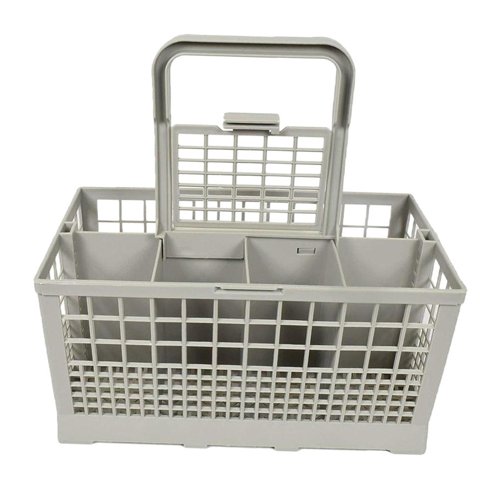 8 Slot Dishwasher Cutlery Basket Cage Spoon Rack Universal with Handle Lid for Kitchen Hotel