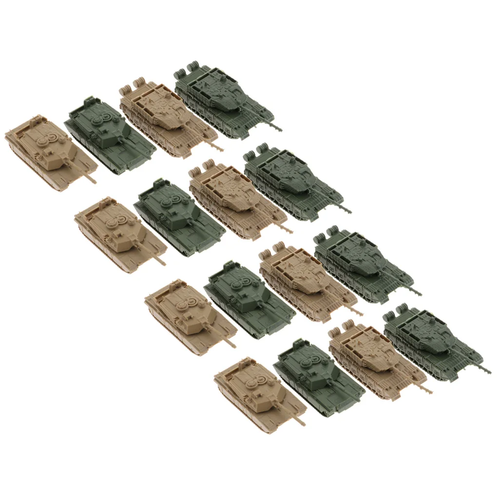 New 1/144 Mini Tank Modern US M1A2 & Chinese T-99 Color Choose Green or Khaki 