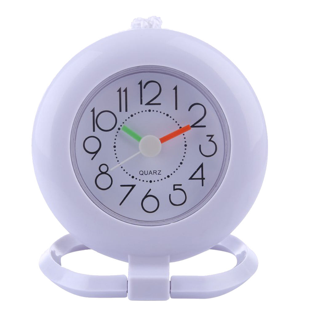 Wall Clock Bathroom Shower Slate Hanging Clock with Towel Ring Hook