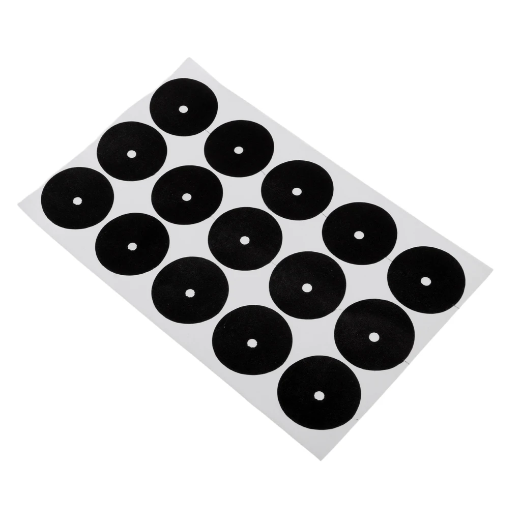 Set Of 15 3.5CM Black Pool Cue Table Spot Marking Stickers - Self Adhesive