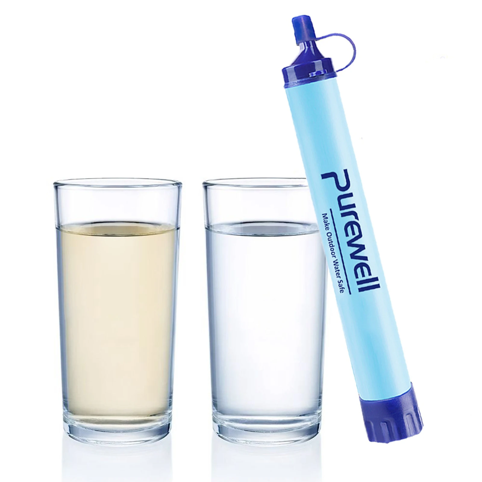 Survival Straw Personal Water Filter Purifier Emergency Filtration in