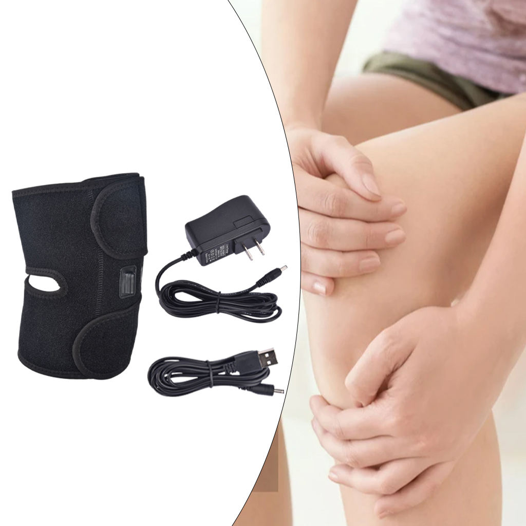 Heated Knee Brace Wrap Support Knee Heating Pad for Cramps Recovery Elderly Pain
