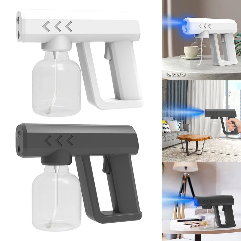 250ML Wireless Blue Light Nano Sprayer Fogger Handheld USB Charging Sterilization Spray Gun for Home Office School
