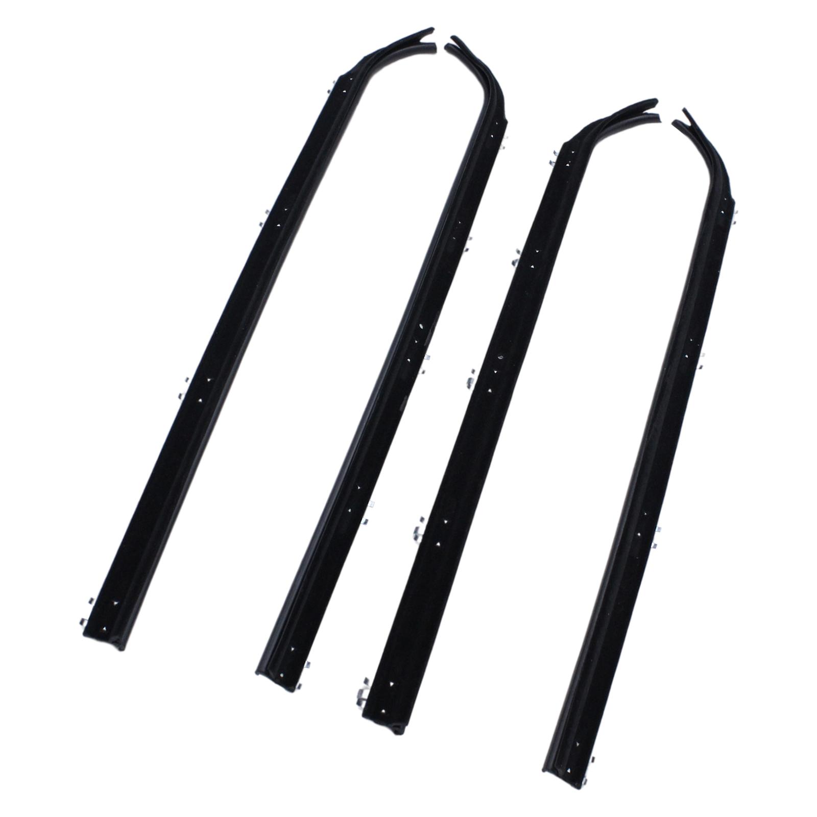 Set of 4 Car Window Sealing Strip Inner Outer Window Cleaning Felt for Ford Truck