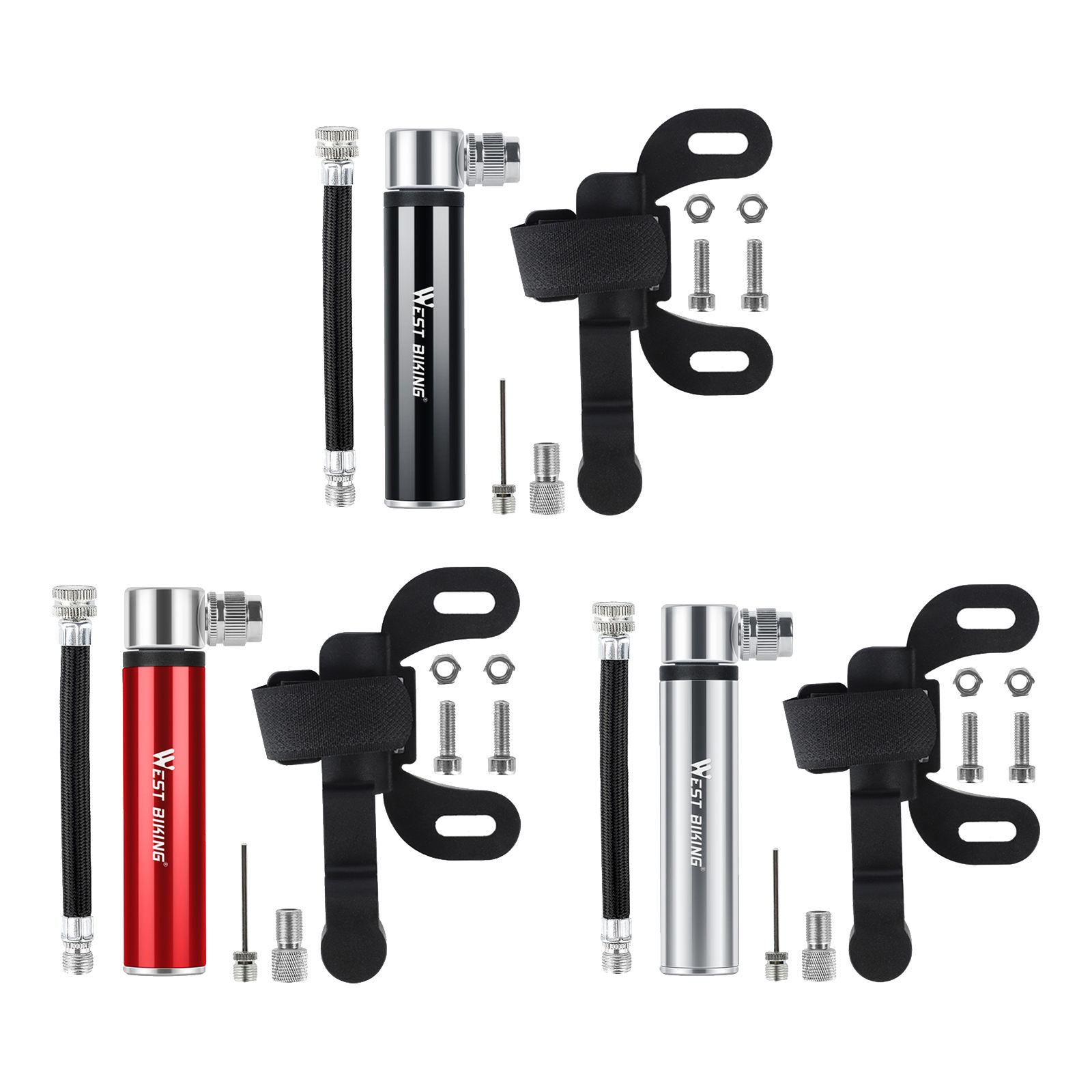 Handheld Mini Bike Pump Compact Road Tyre Tire Pump Fits Presta and Schrader 120PSI for Sport Football Balls Balloons Cycling