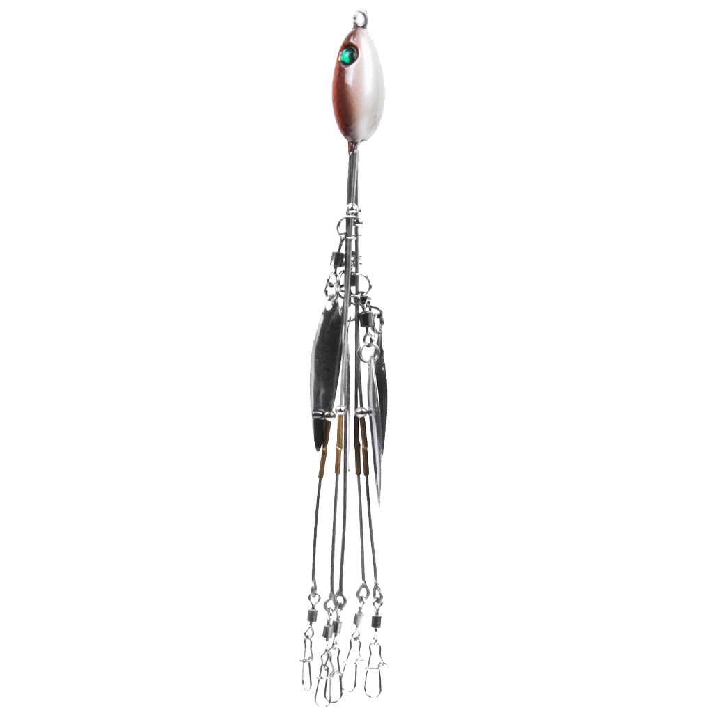 Durable Metal 5 Arms Fisihing Umbrella Rig Fishing Bass Bait Lure