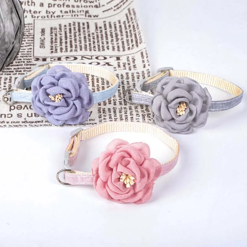 Rose Floral Kitten Collars. Pastel Colored roses for cat collars | Loli the Cat