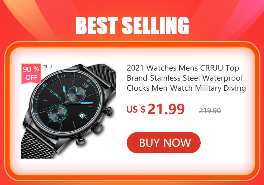 Clearance Sale Fashion Mens Watches Top Brand Luxury Military Quartz Watch Leather Waterproof Sport Chronograph Watch Men