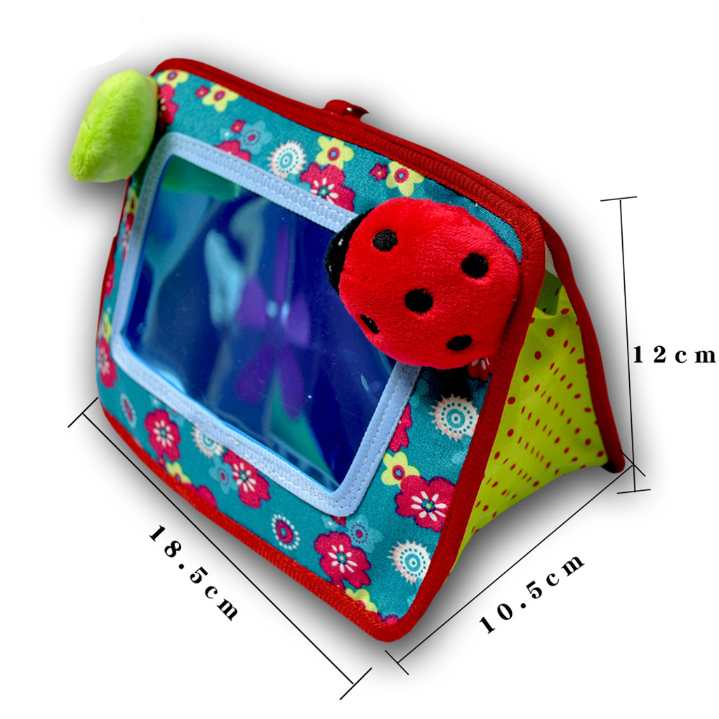 Baby Plush Crib And Floor Mirror Toy Kids Toddler Activity Educational Toys