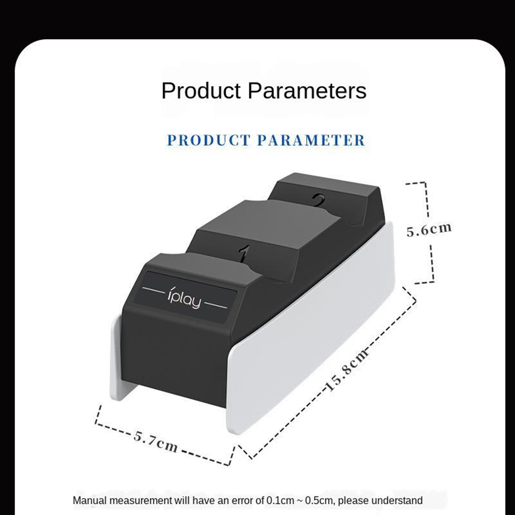2in1 Controller Charger Cradle Stand Short-circuit Protection Fits for  PS5