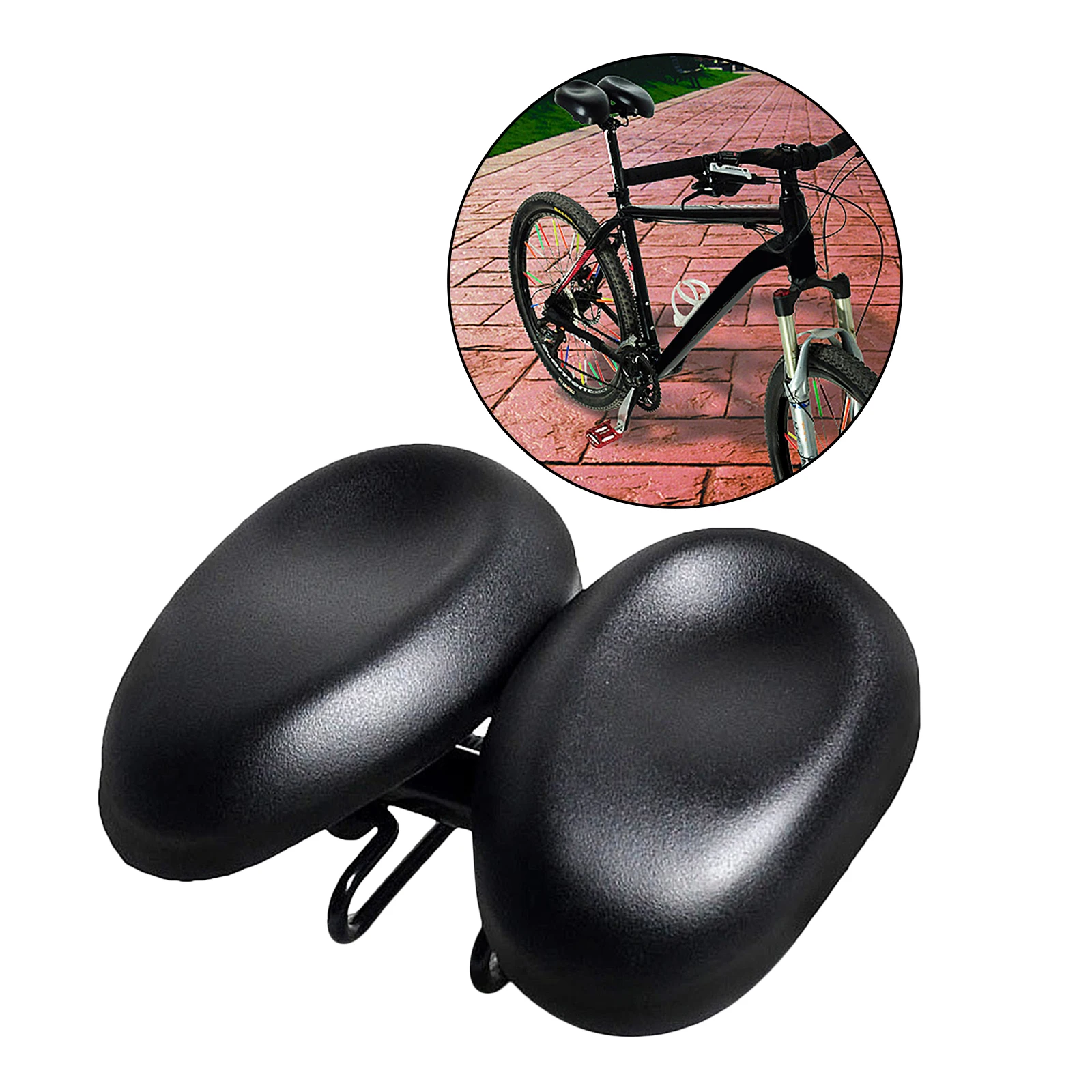Bicycle Seat Breathable Noseless Adjustable Bike Saddles Padded Ergonomic Dual Pad Bicycle Saddle Bicycle Bike Accessories