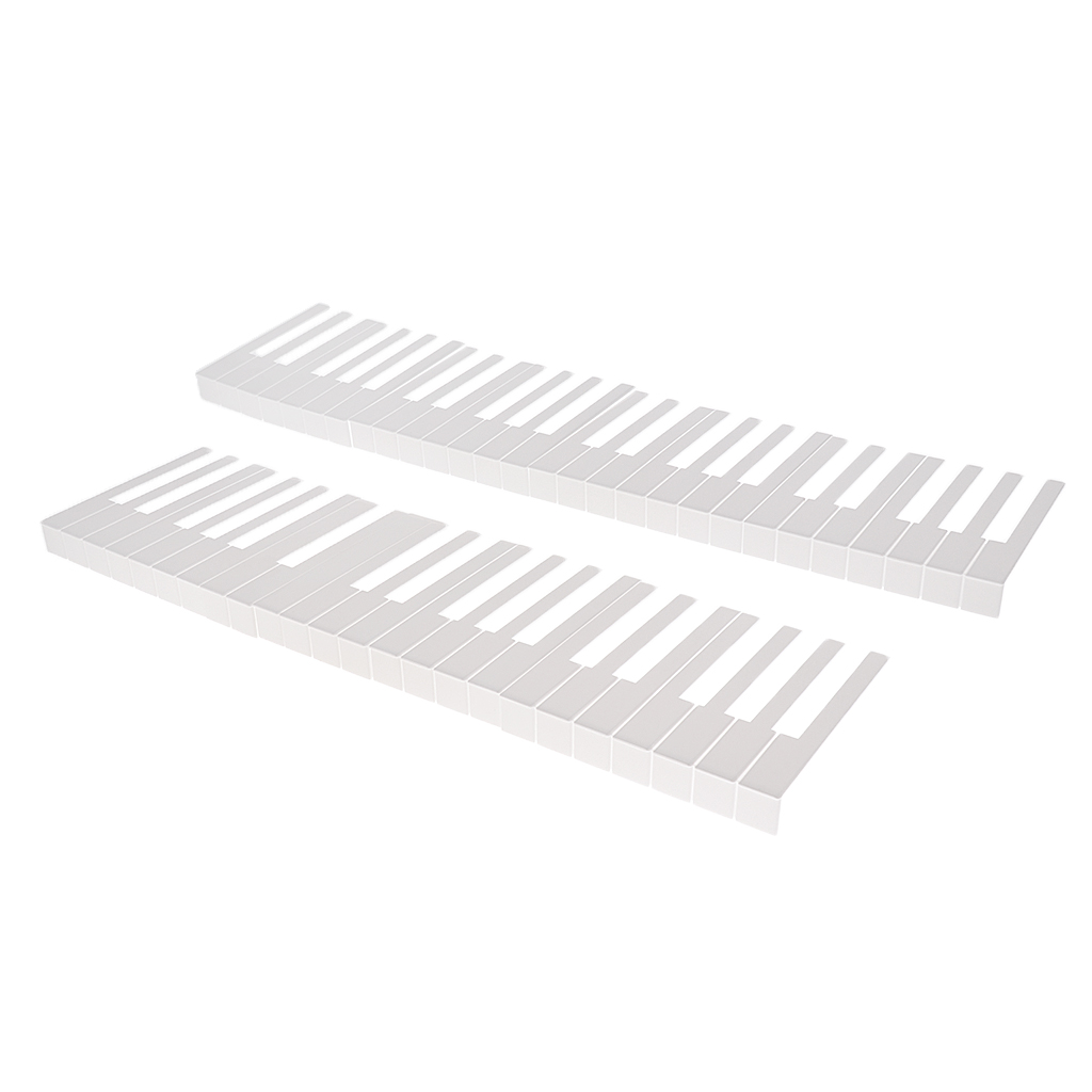 1 Set 52 Keys Piano Keyboard Replacement Keytops Kit Piano DIY Parts for Pianist Beginner 15.7cm