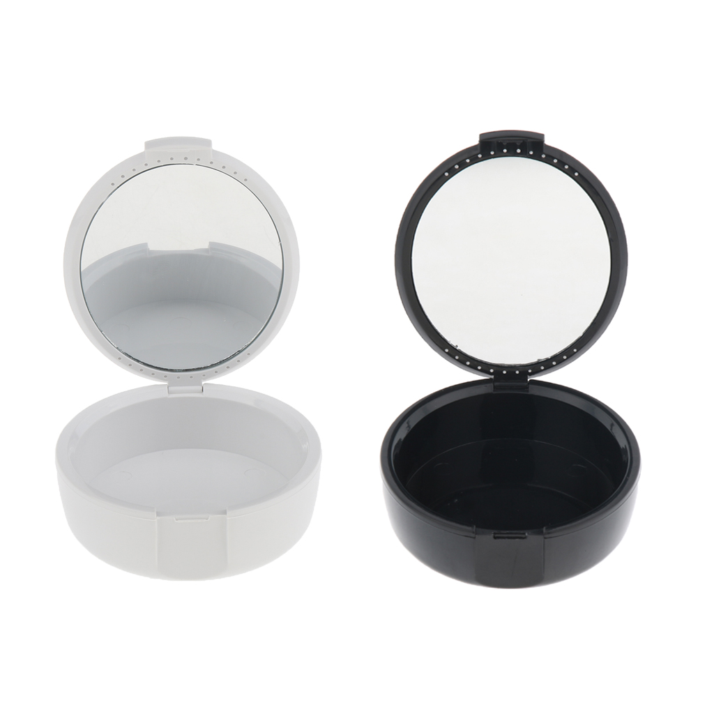  Retainer Box Denture Storage Container Tray Case with Mirror