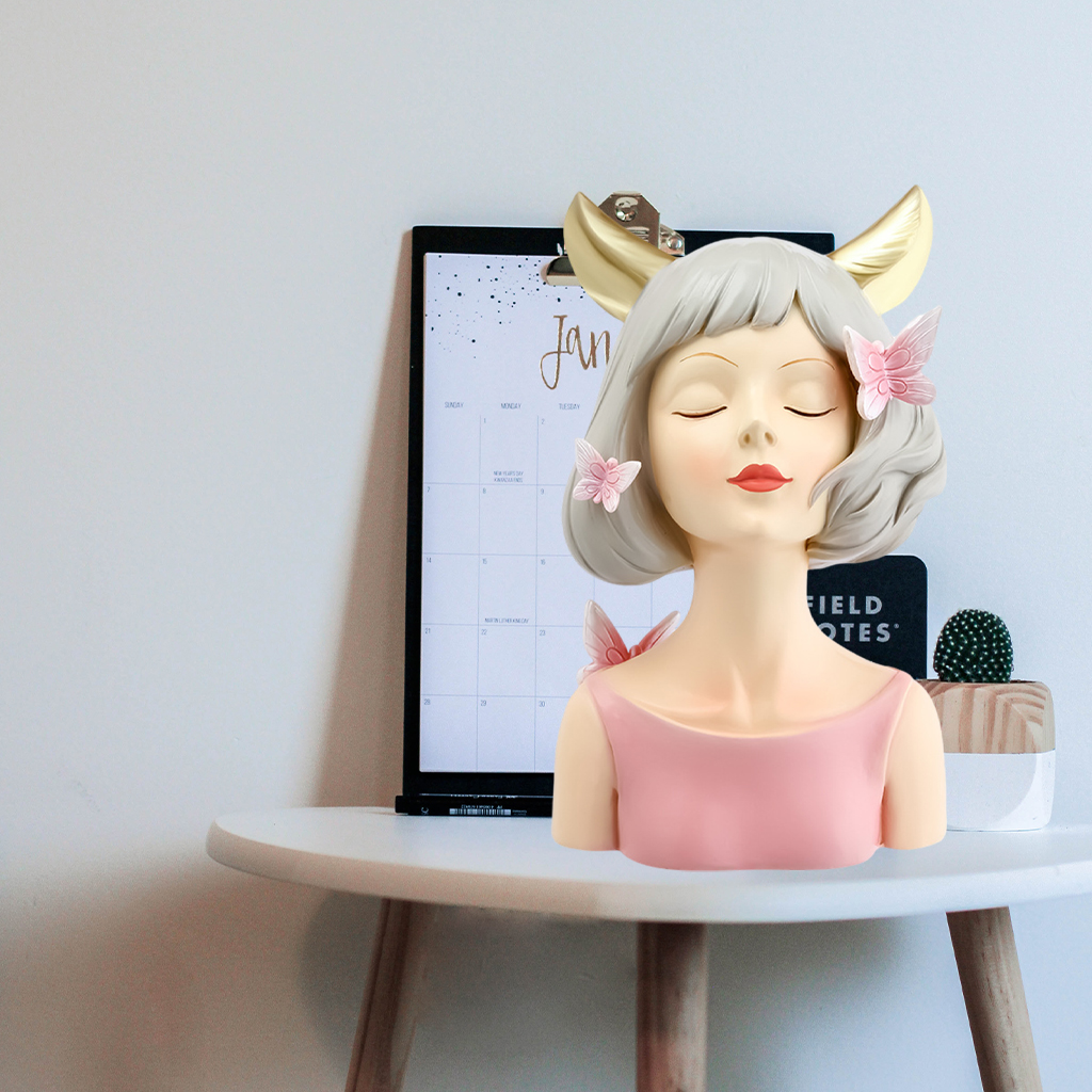 Girls Figurine Resin Character Sculpture Contemporary Home Office Decor Flower Girls Statue