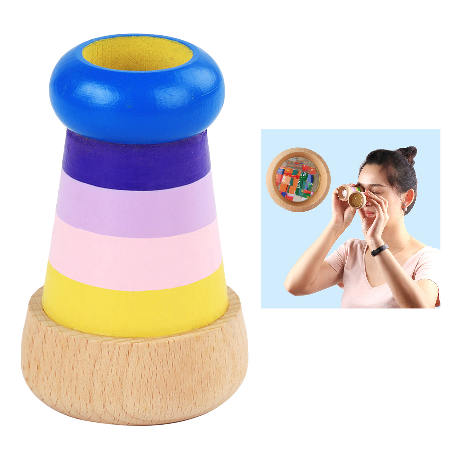 Kaleidoscope Toy Kids Kaleidoscope Wooden Kaleidoscope Toy Educational Handmade Toy for Kids Children Toddler