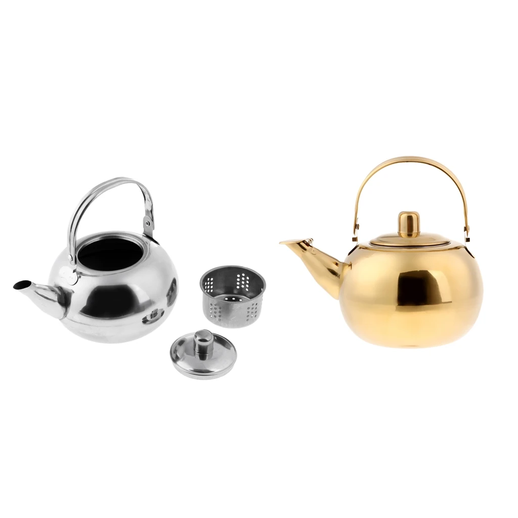 1L/1.5L/2L/2.5L Stainless Steel Tea Kettle Home Camping Hiking Lightweight