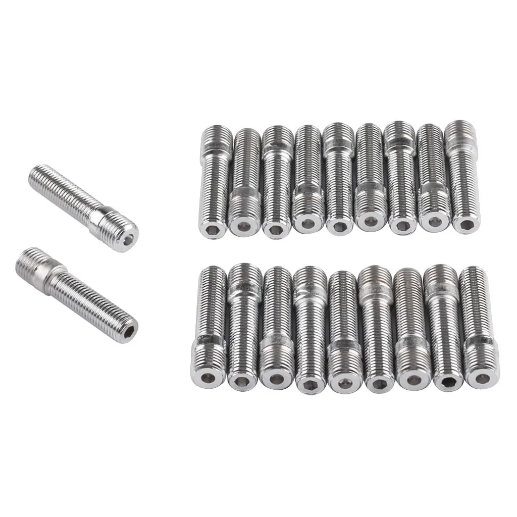 20 Pieces  58mm Extended Wheels Stud Conversion 14x1.25 to 12x1.5 Screw Adapter