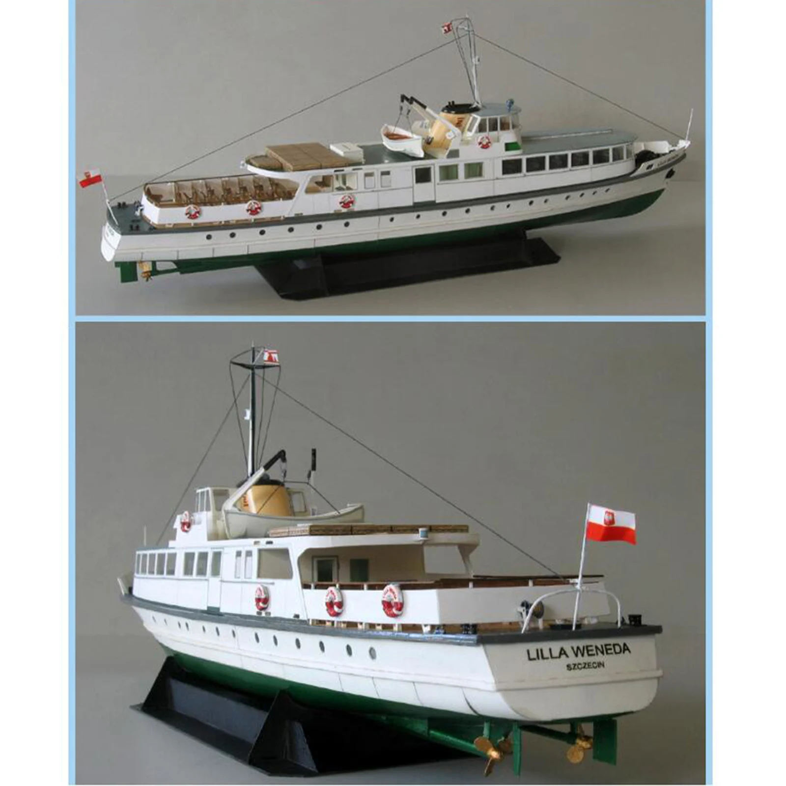 Exquisite 1/100 Scale Lilla Weneda Baltic Fleet Paper Boat Model Kit Education Puzzle Papercraft Collectables