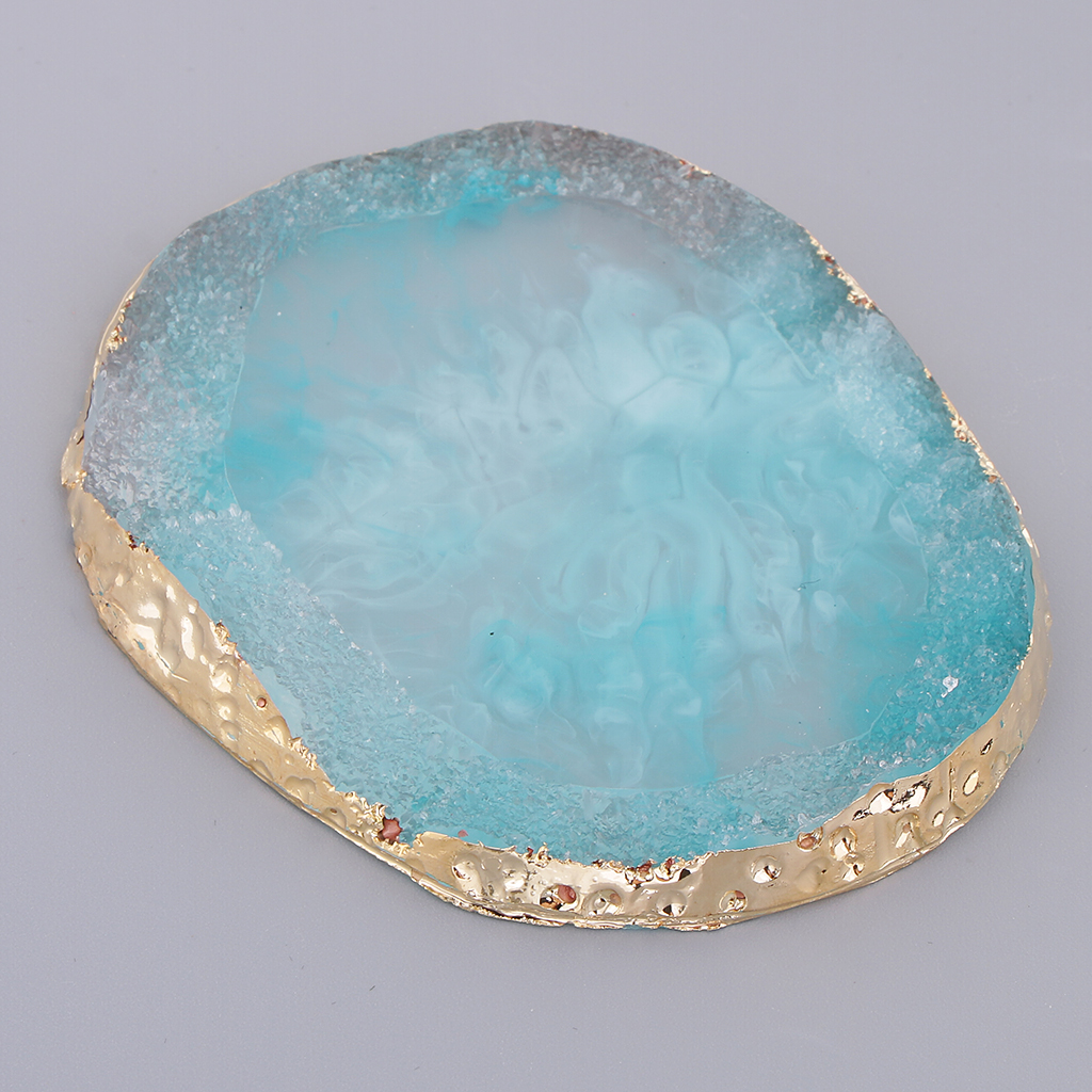 Imitation Agate Color Mixing Plate Jewelry Display Pad Coaster Cup Mat
