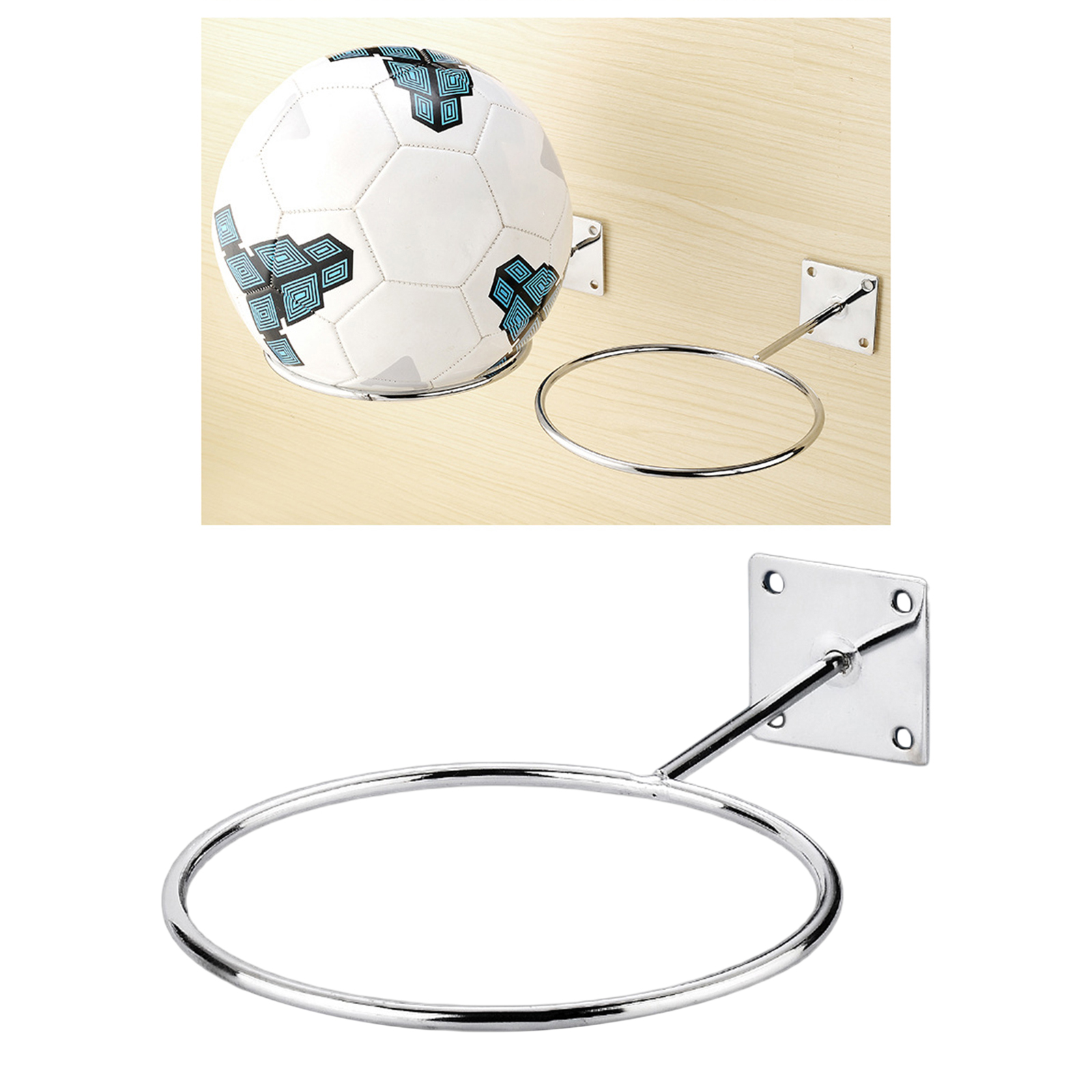 Wall Mounted Basketball Soccer Volleyball Sports Ball Holders Display Hat  Rack Storage Organizer Shelves Bracket