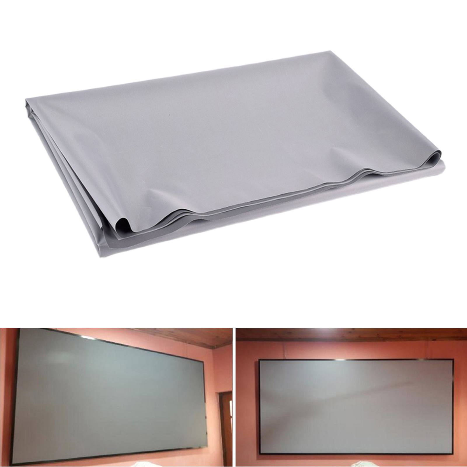 4:3 Projector Screen Full HD 4K Movies Screen Projection Screen Projector Curtain for Movie Indoor Classroom Backyard Outdoor