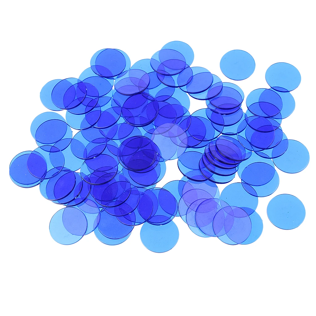 100 Pieces Counting Bingo Chips Markers for Bingo Playing Cards