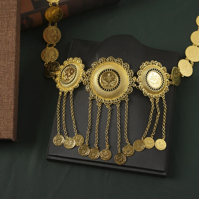 Gold Color Belly Chains for Women Gold Jewelry 24k Original Turkish Coins  Belt Jewelry Middle East Oman Iraq Kurdish Kurdistan - AliExpress