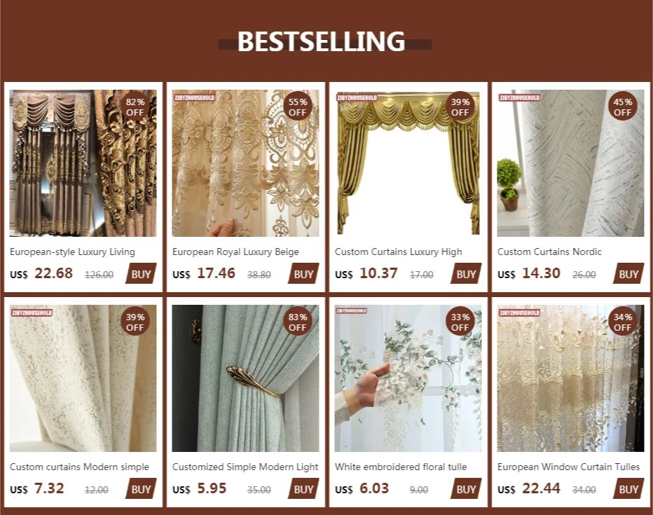 Cortina personalizada luxuosa europeu, cortinas simples cor