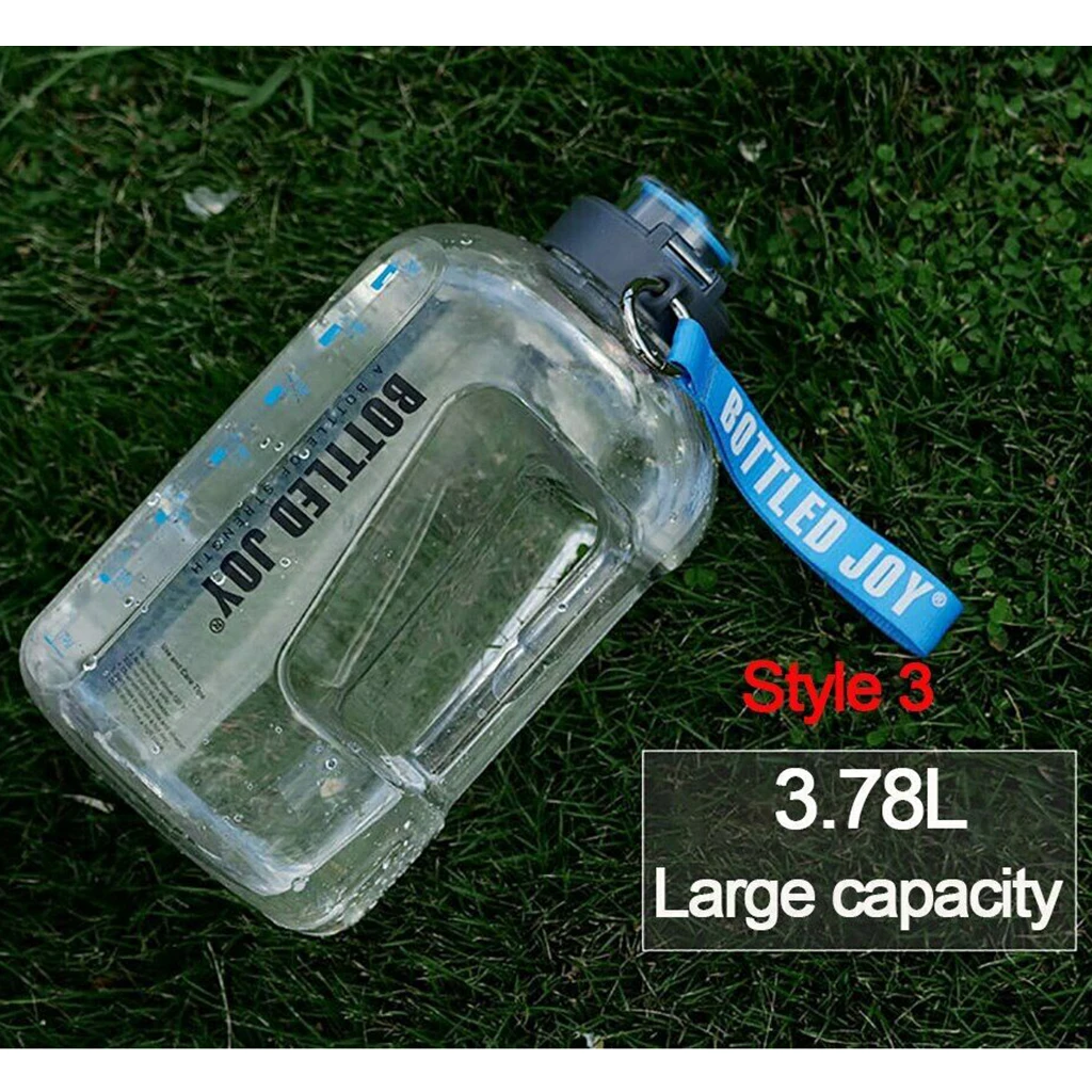 BPA Free Large Sports Water Bottle Hydration with Motivational Time Reminder Big Jug for Exercise Camping Workouts
