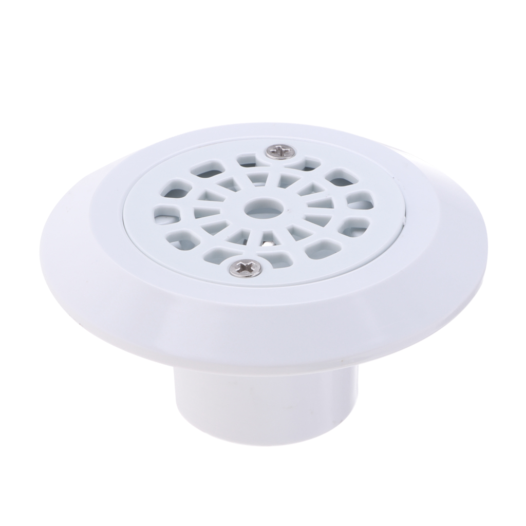 Replacement Round ABS Plastic Swimming Pool Drainer Water Outlet - White Diameter 104mm 44mm