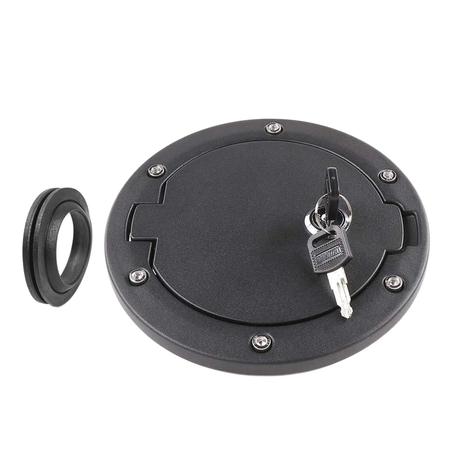 Aluminum Gas Fuel Filler Door Cover for Wrangler JK AccessoriesGas Cover with lock