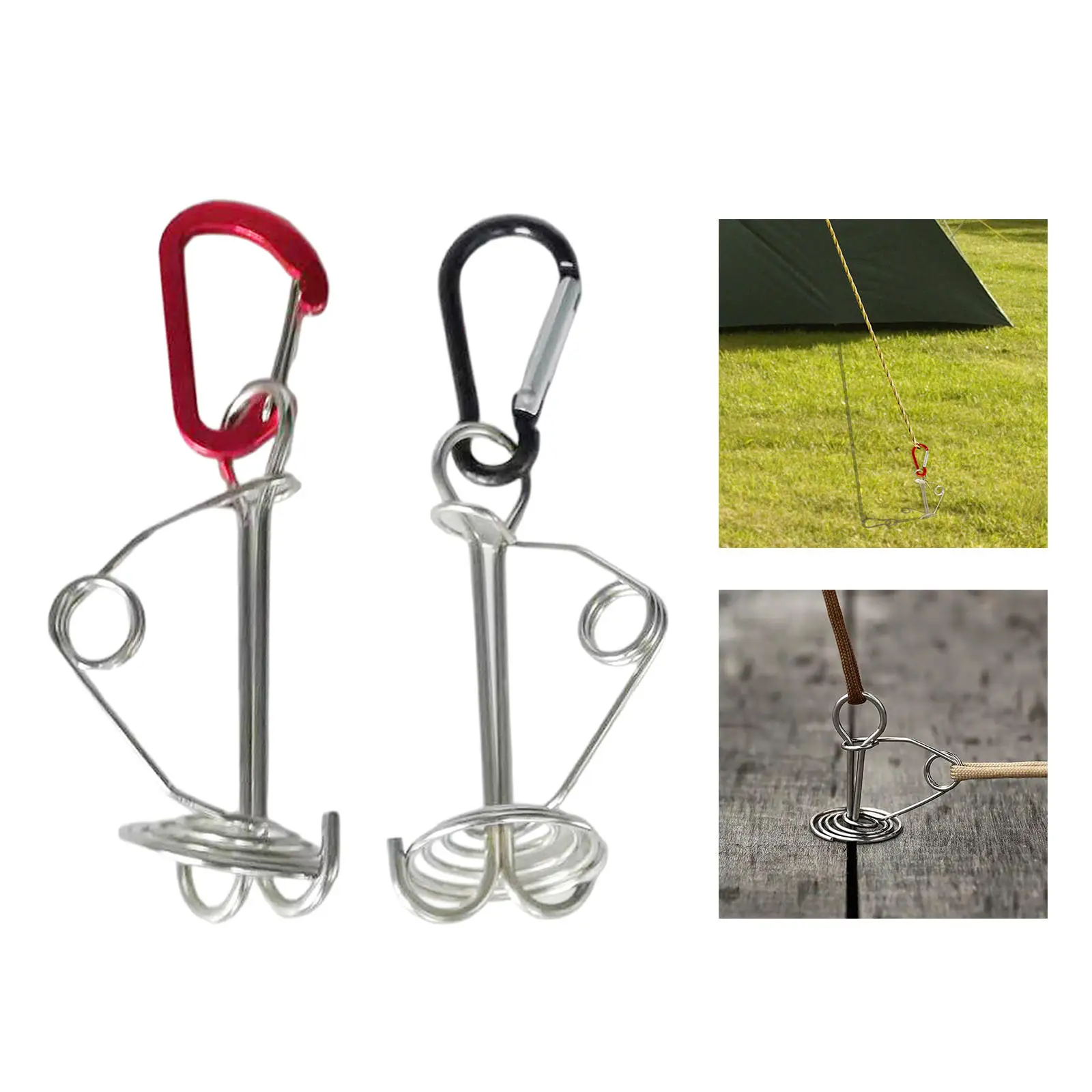 10x Spiral Tent Stakes with Spring Buckle Anti-Tripping Awning Octopus Portable Deck Anchor Peg Board Peg for Gallery Hiking