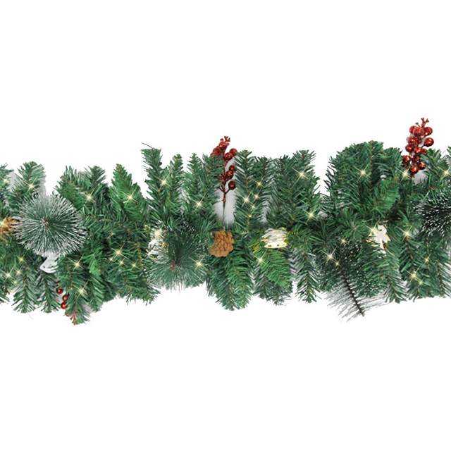 Christmas Tree Branches decorated with shine garland 11909307 PNG