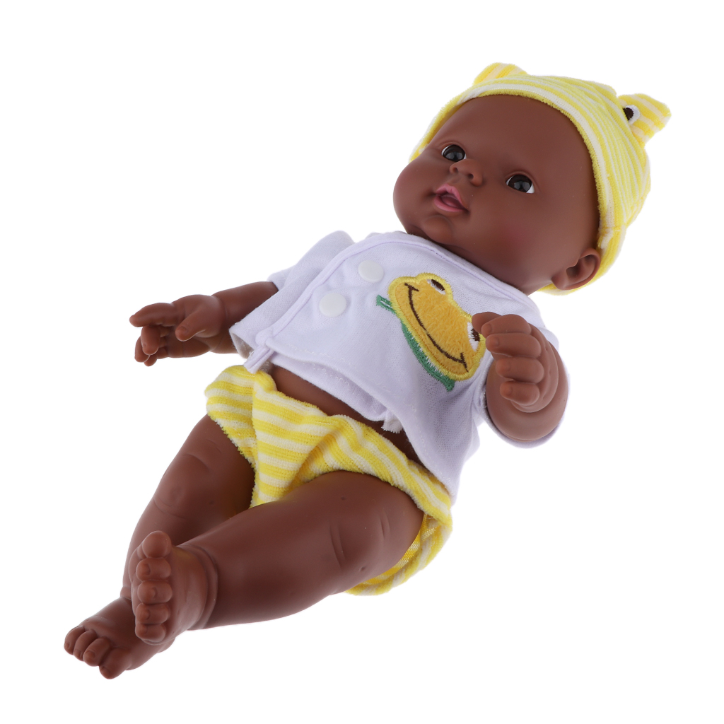 Baby 12-inch African American Washable Soft Baby Doll with Baby Doll Accessories