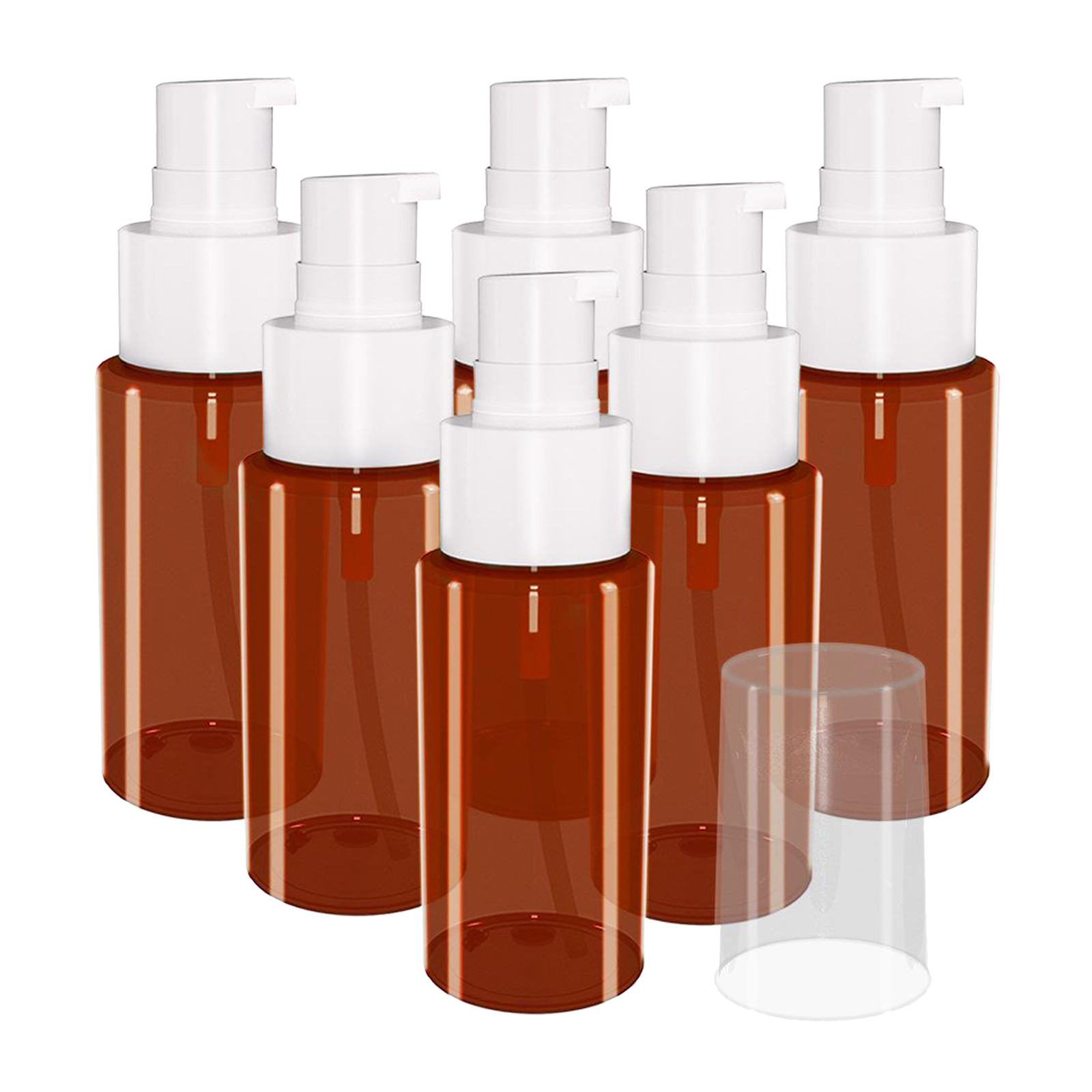 6pcs 60ml Essential Oil PET Empty Bottles Lotion Containers Travel New