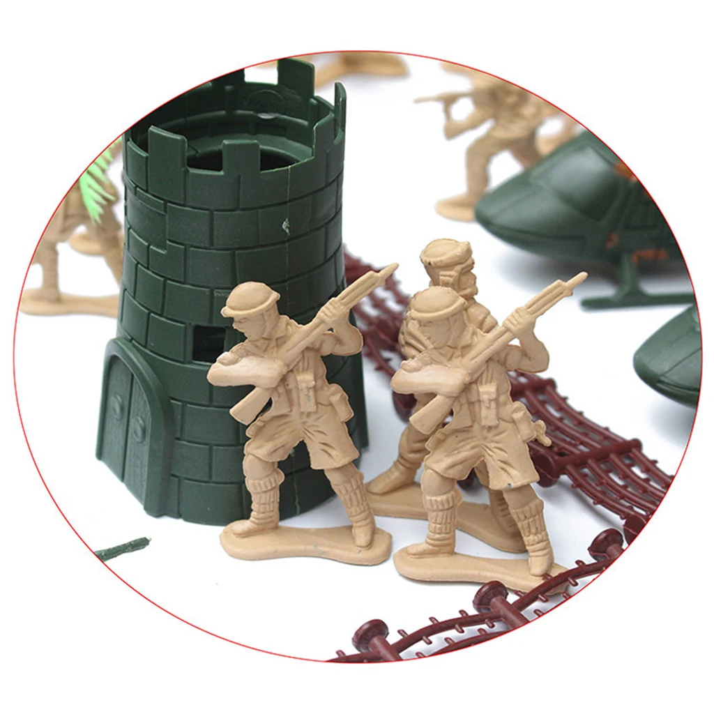 90pcs Plastic Military Playset 5cm Army Figures Model Toys For Kids Adult 