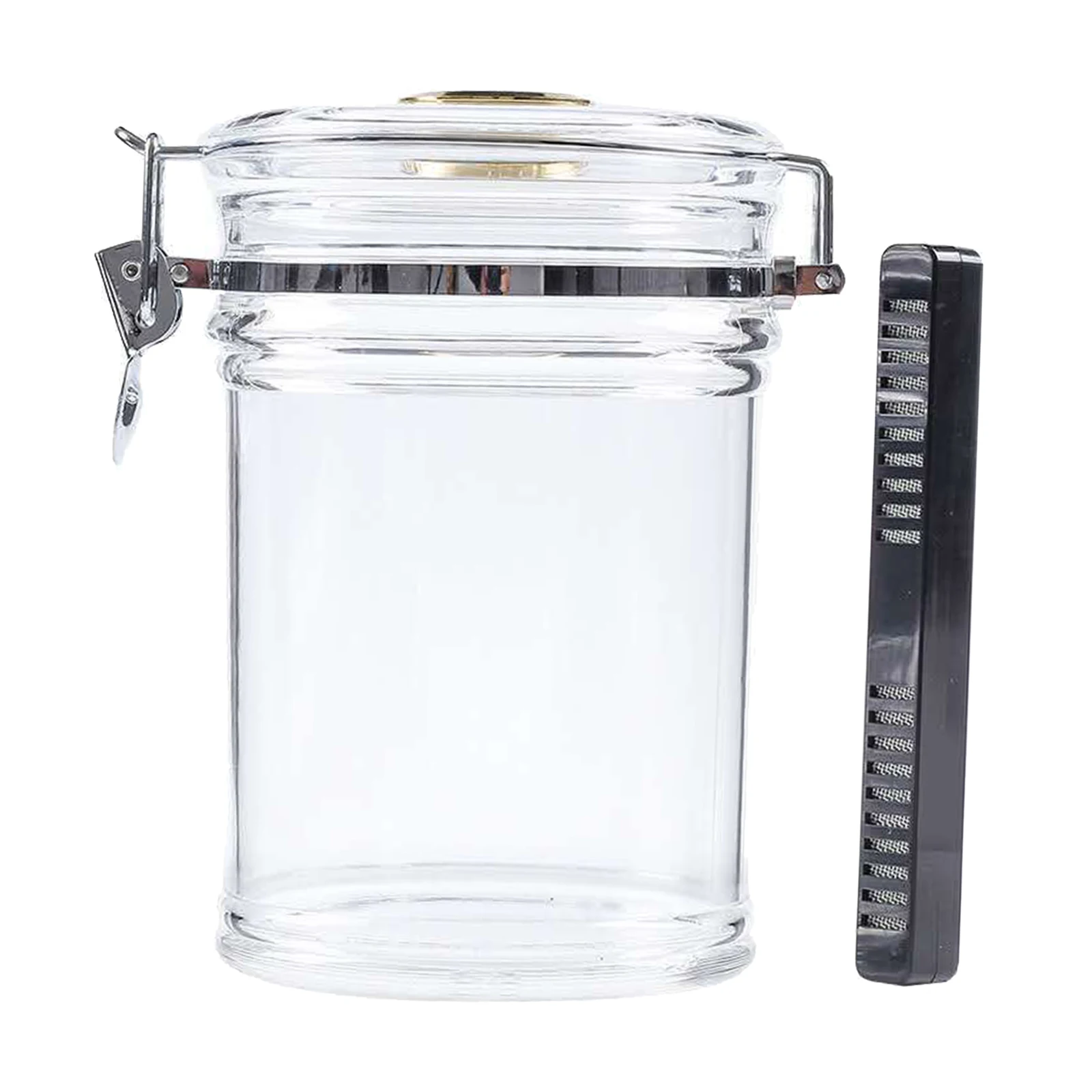 Clear Acrylic 15-20 Capacity Cigar Humidor with Humidifier Cigar Case Box Humidor Moisture Seal Box Fit 15-20 Cigars Tobaccos