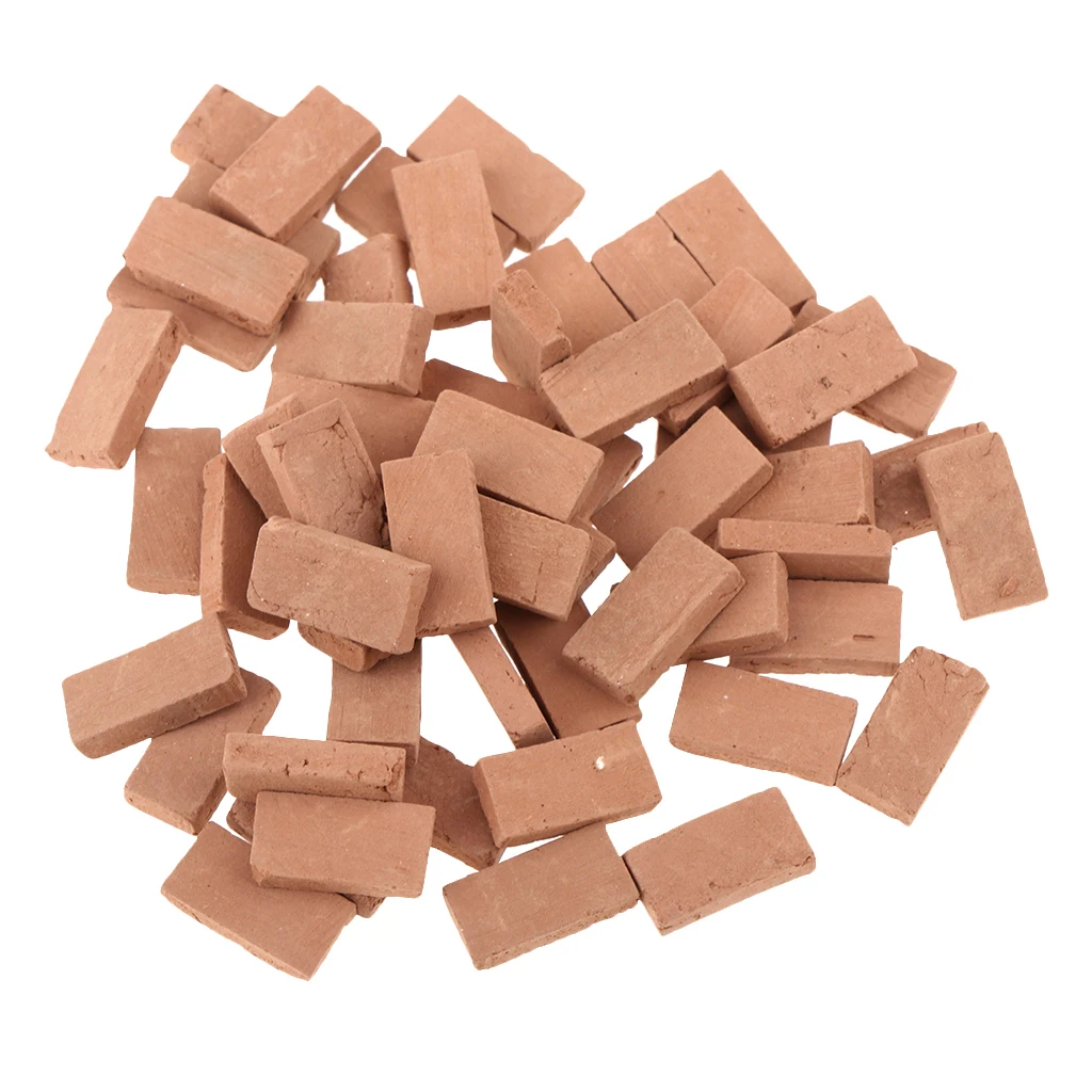 50 Pack Red Bricks Model for 1/35 Scale Layout Diorama Architecture Scenery