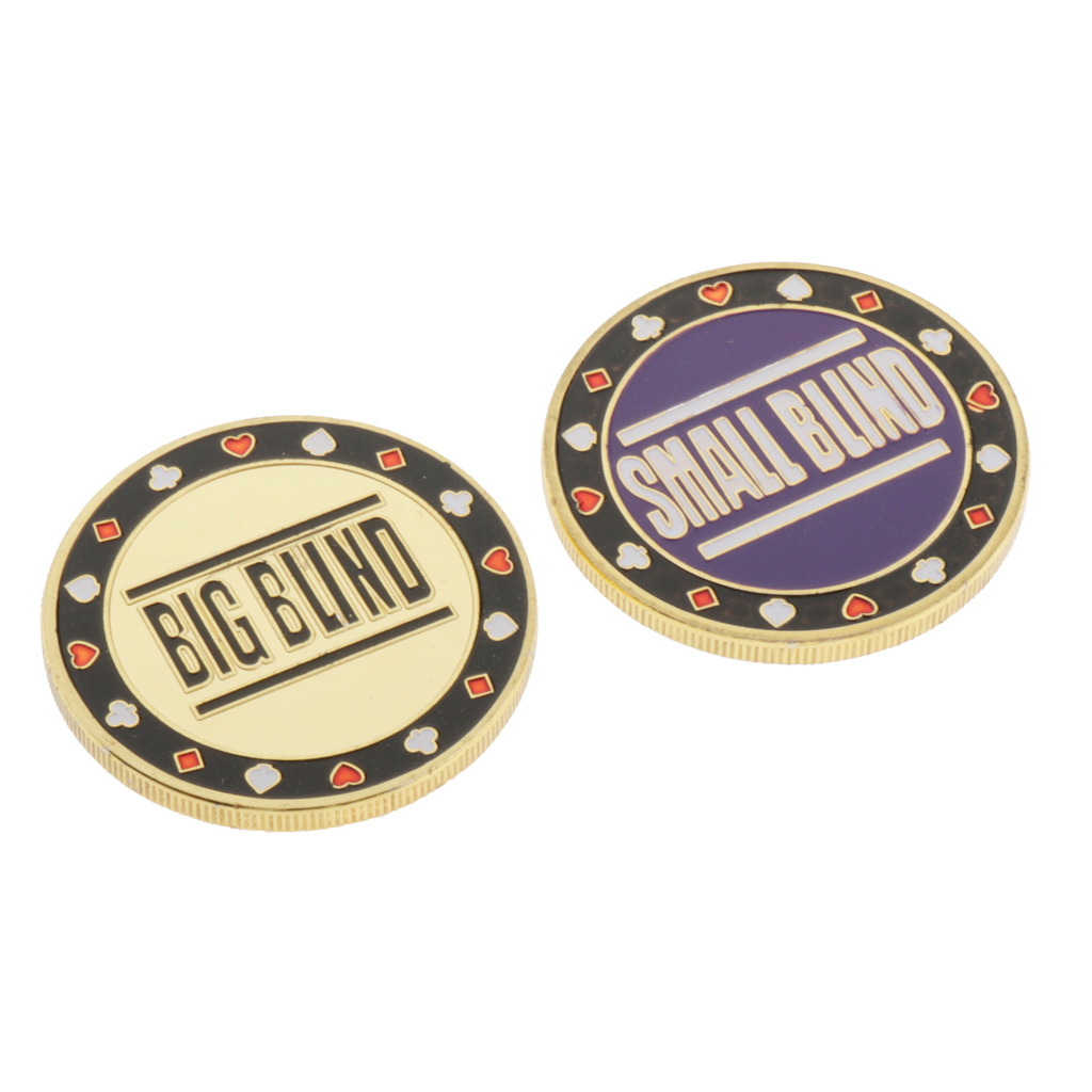 2Pieces Dealer Button Chips Blind Big/Small Blackjack Roulette Game Parts