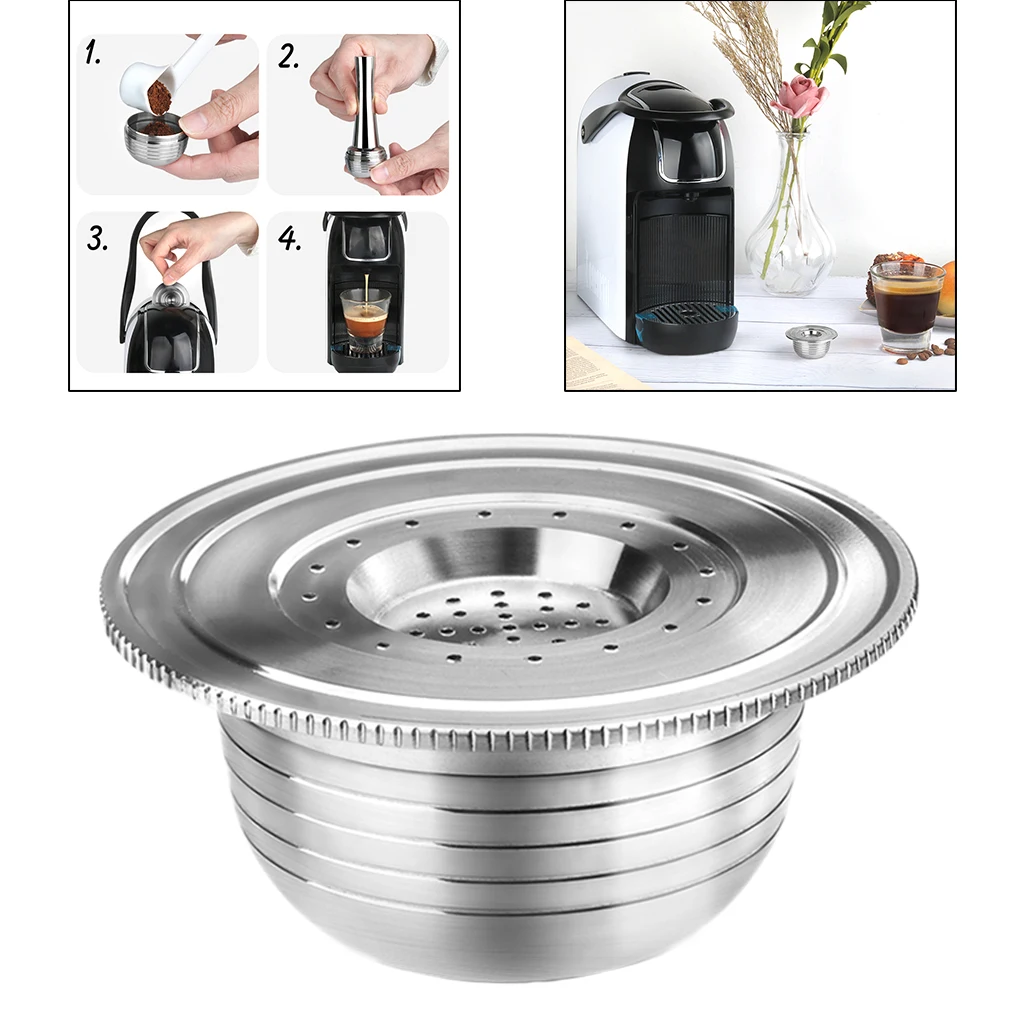 Reusable Capsule Stainless Steel Coffee Capsules  Refillable Compatible For Bialetti Machine