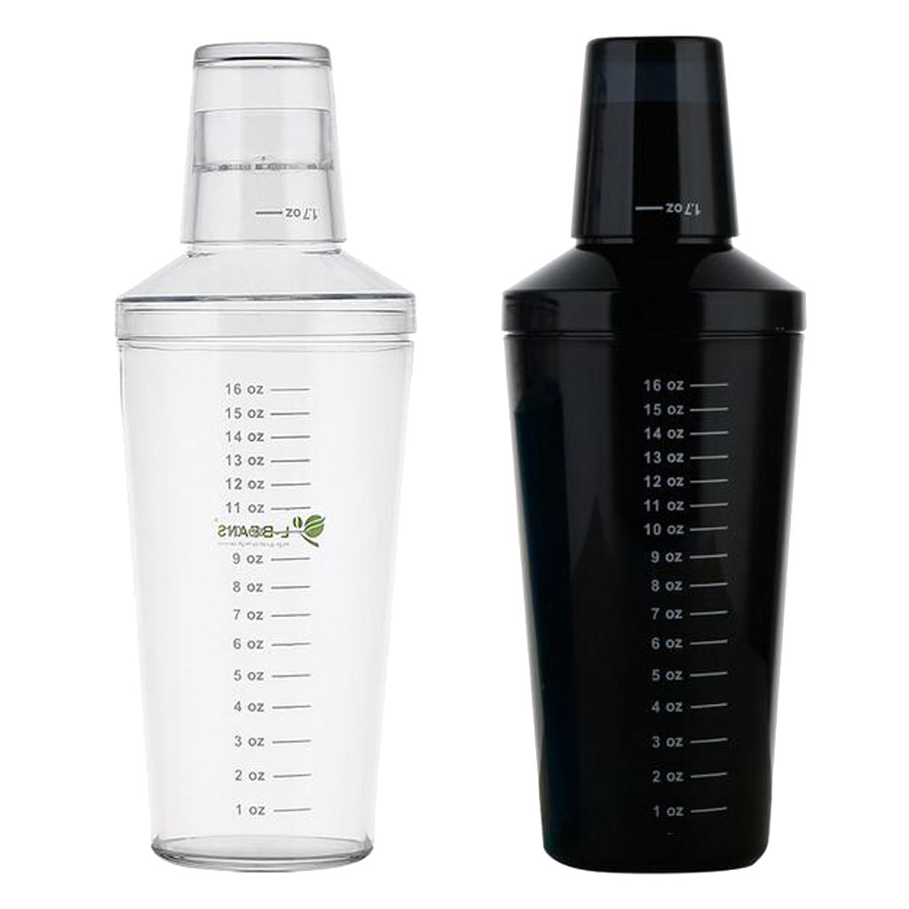 1 piece Plastic Cocktail Shaker Home Bar Martini Shaker Wine Alcohol Mixing Tools Cocktail Jigger/Liquor Mixer, 550ml