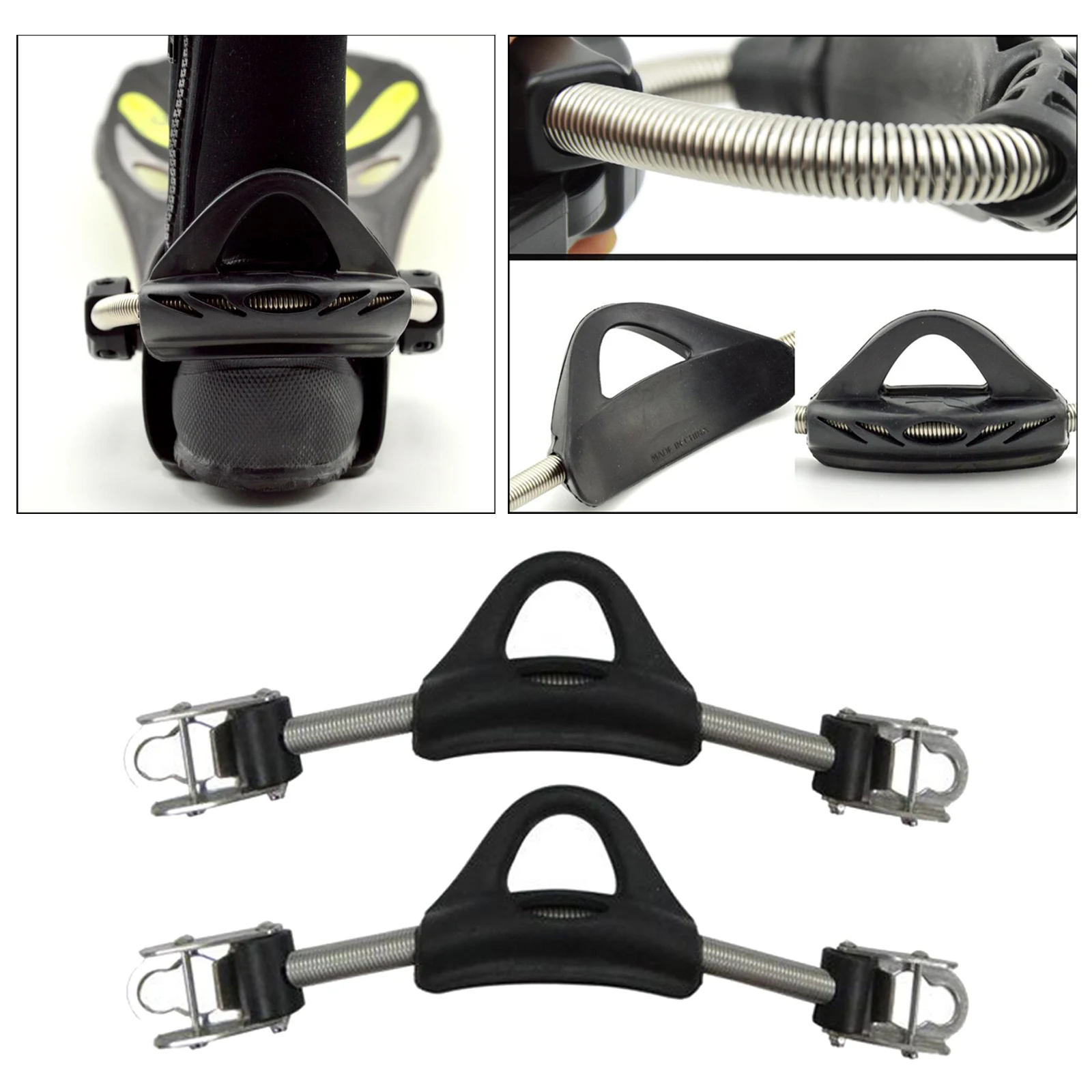Spring Fin Strap Stainless Steel Buckles For Open Heel Dive Scuba Flippers 2PCs 