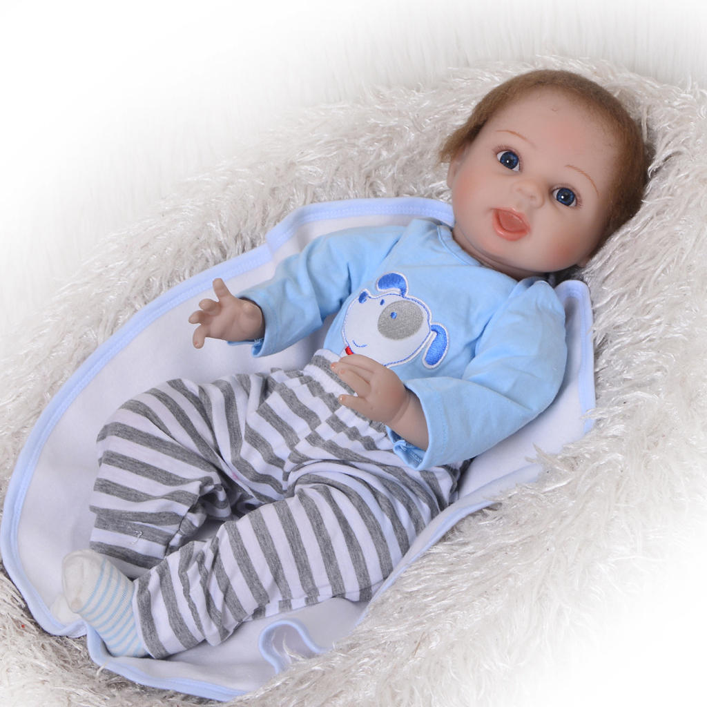55m Soft Silicone Handcraft Newborn Baby Dolls Realistic Looking Reborn Doll Baby Toddler Kids Gift